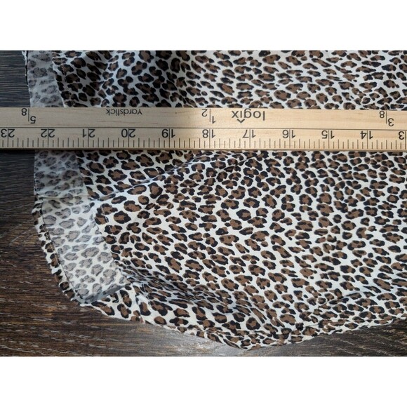 Talbots Safari Cheetah Print Button Up Shirt 10P - Picture 7 of 7